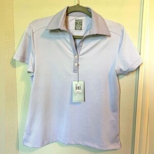 Page and Tuttle Womens Cool Swing Pique purple Short Sleeve Shirt Golf Casual